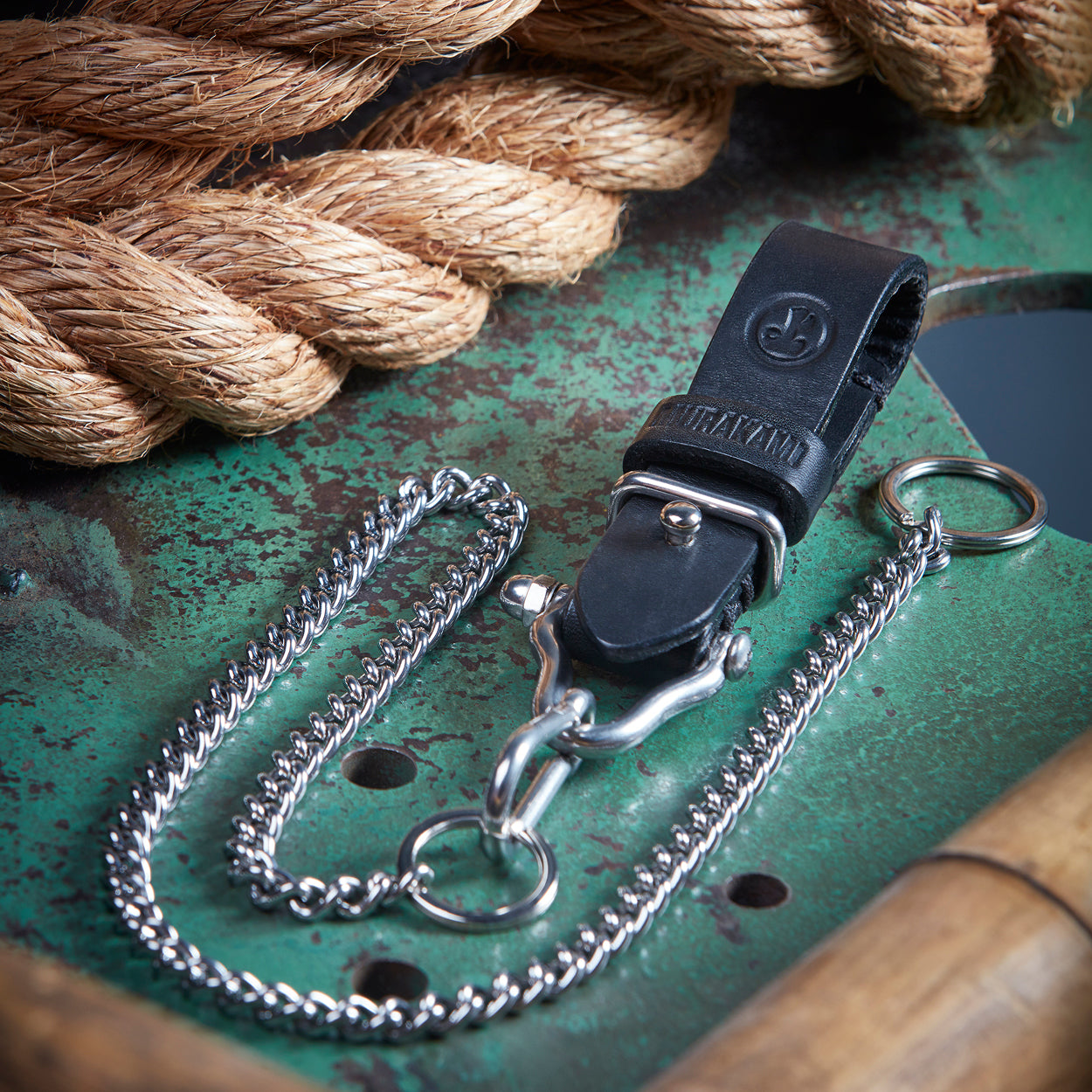 Leather Key Chain with Belt Loop Dark Brown | Leathers Goods